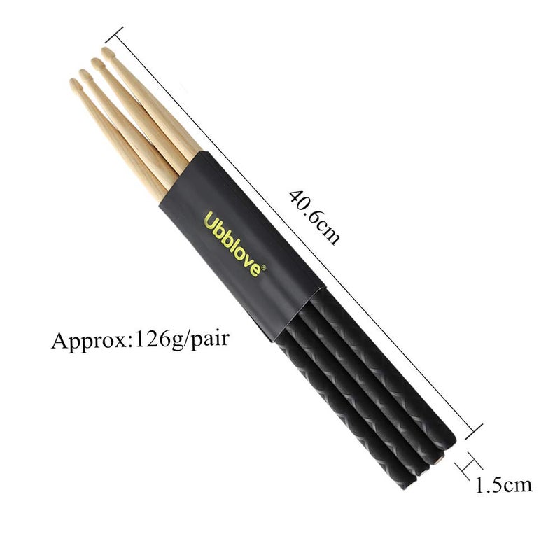 Ubblove Drumsticks 5A 2 pairs with ANTI-SLIP Handles for Drum Light Durable Wooden Drum 2 Pair Drum Sticks for Kids Adults Musical Instrument Percussion Accessories - Image 4